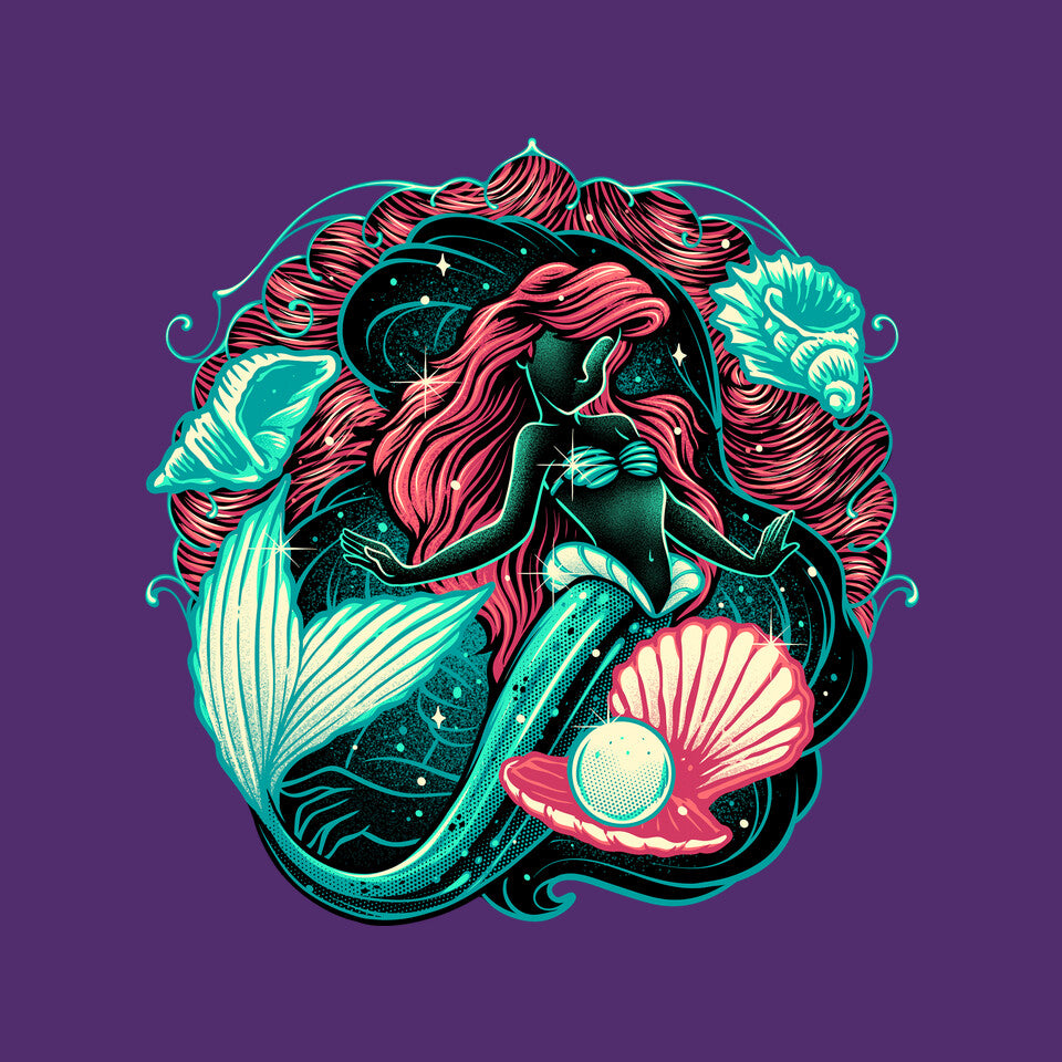 Under The Seas Of Stars – Fantasy Graphic T-Shirt design artwork for purple graphic T-shirt