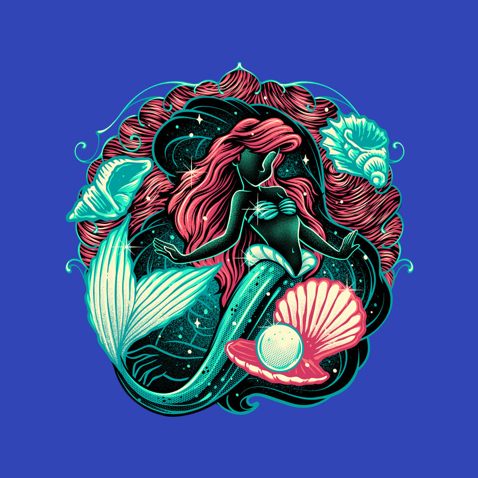 Under The Seas Of Stars – Fantasy Graphic T-Shirt design artwork for royal blue graphic T-shirt