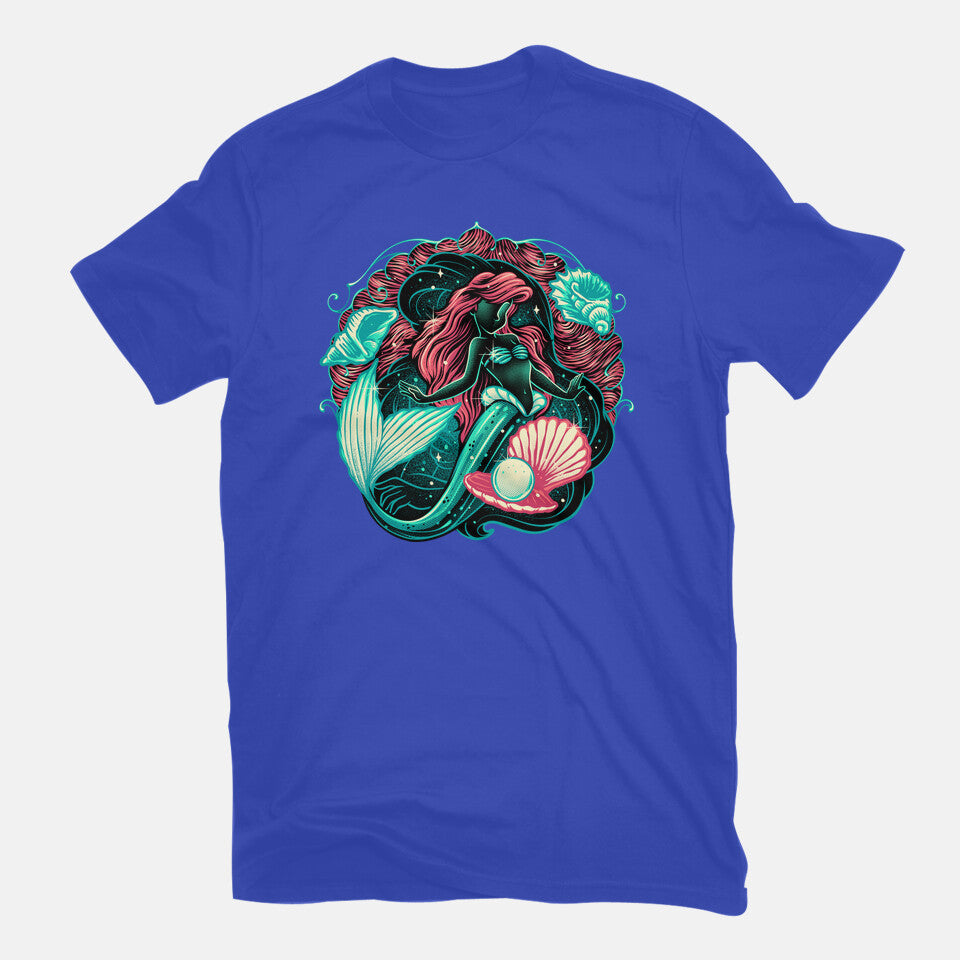 Under The Seas Of Stars – Fantasy Graphic T-Shirt in royal blue, flat-lay product view