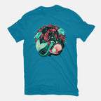 Under The Seas Of Stars – Fantasy Graphic T-Shirt in turquoise, flat-lay product view