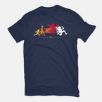 King Evolution – Anime Graphic T-Shirt in navy, flat-lay product view