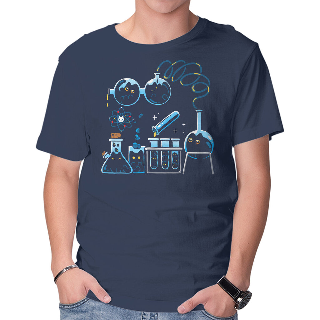 Chemical Kittens – Cat Graphic T-Shirt in navy, product display