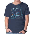 Chemical Kittens – Cat Graphic T-Shirt in navy, product display