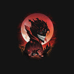 Okarun Night – Anime Graphic T-Shirt design artwork for black graphic T-shirt