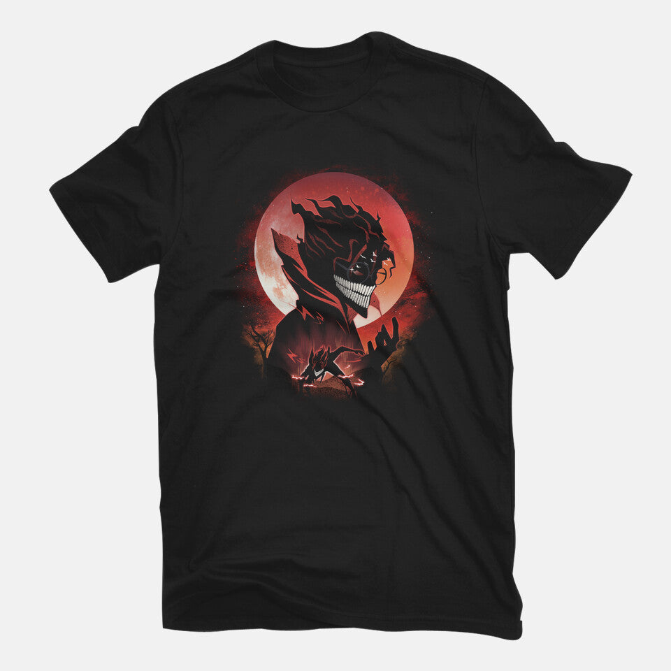 Okarun Night – Anime Graphic T-Shirt in black, flat-lay product view