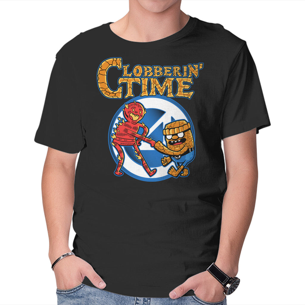 Clobberin Time – Fantasy Graphic T-Shirt in black, product display