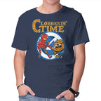 Clobberin Time – Fantasy Graphic T-Shirt in navy, product display