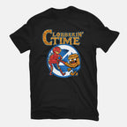 Clobberin Time – Fantasy Graphic T-Shirt in black, flat-lay product view