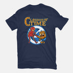 Clobberin Time – Fantasy Graphic T-Shirt in navy, flat-lay product view