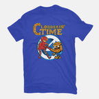 Clobberin Time – Fantasy Graphic T-Shirt in royal blue, flat-lay product view