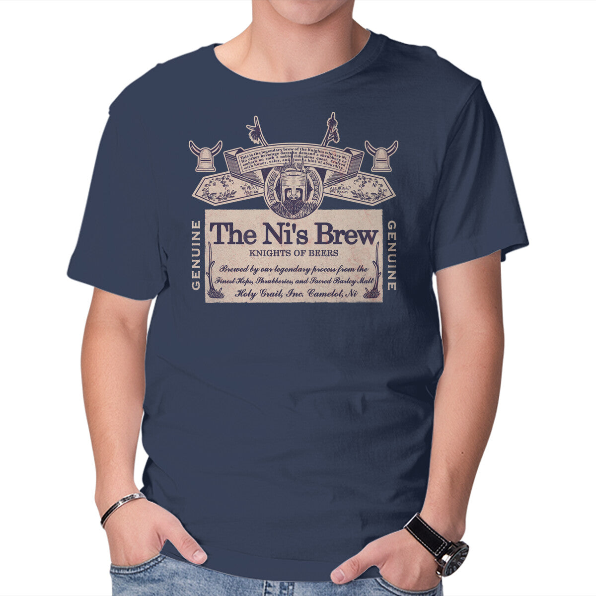 The Ni's Brew – Movie Graphic T-Shirt in navy, product display