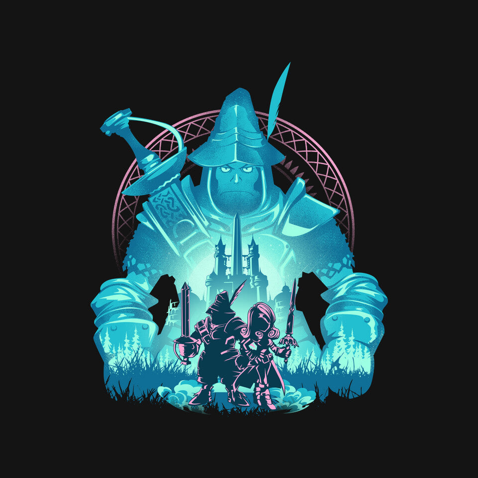 Captain Of The Knights Of Pluto – Gaming Graphic T-Shirt design artwork for black graphic T-shirt