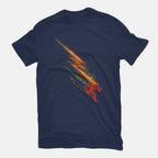 Flashy – Sci-Fi Graphic T-Shirt in navy, flat-lay product view