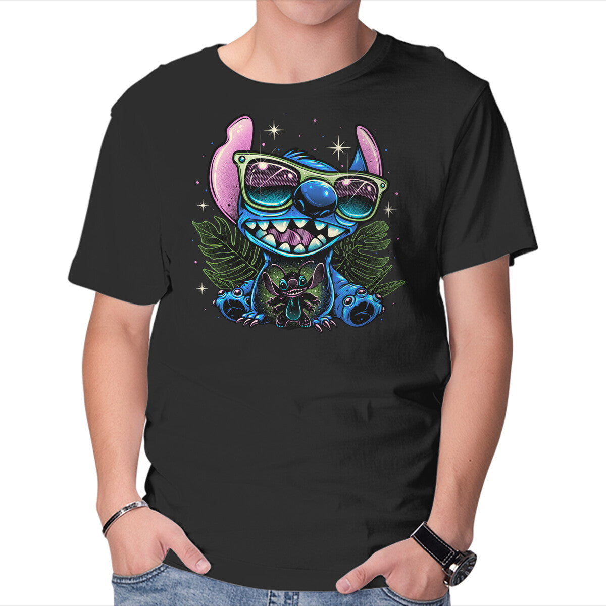 Tropical Visitor – Movie Graphic T-Shirt in black, product display