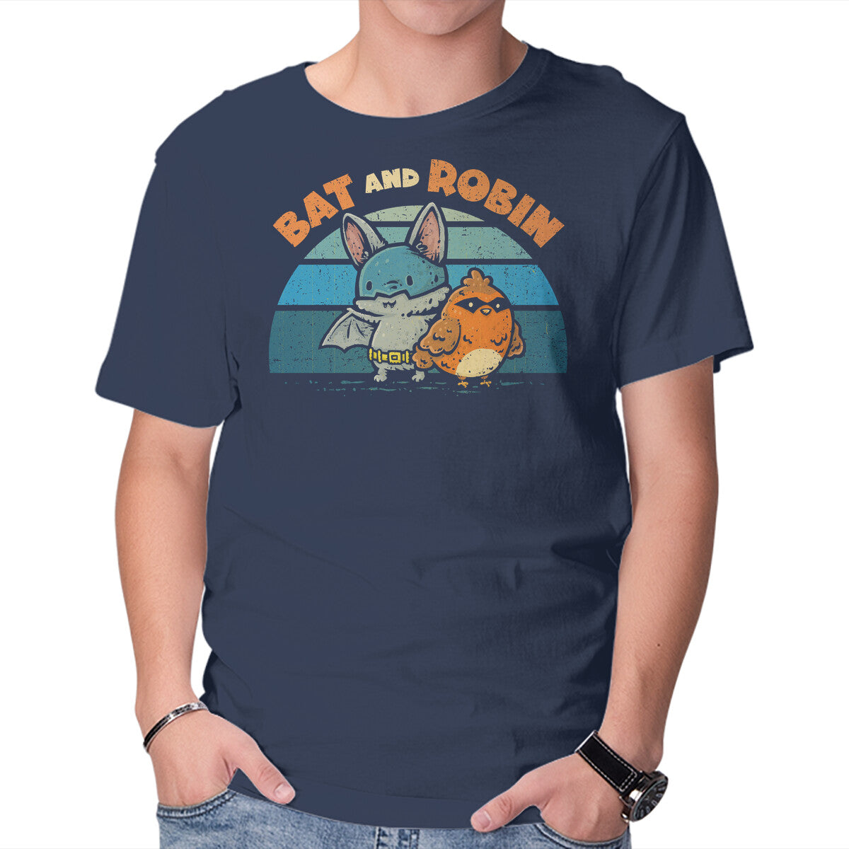 Bat And Robin – Movie Graphic T-Shirt in navy, product display