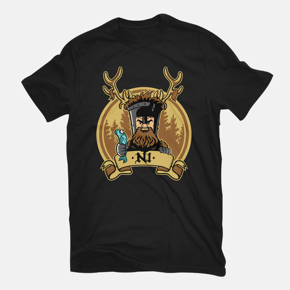 Ni Knight – Movie Graphic T-Shirt in black, flat-lay product view