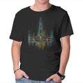 Neon X-Wing – Sci-Fi Graphic T-Shirt in black, product display