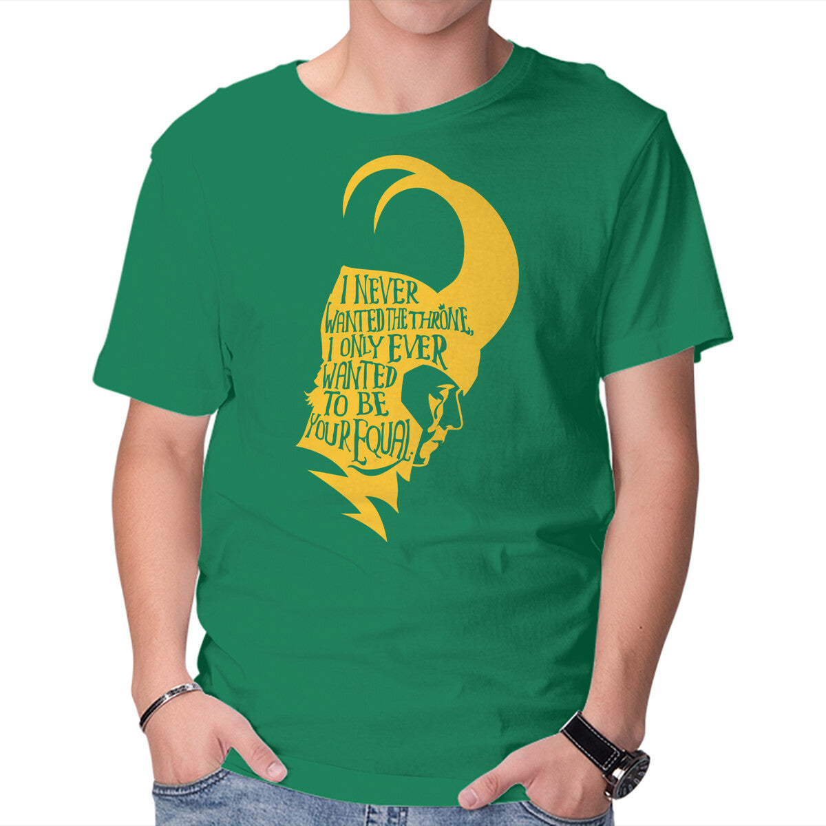 Your Equal – Movie Graphic T-Shirt in green, product display