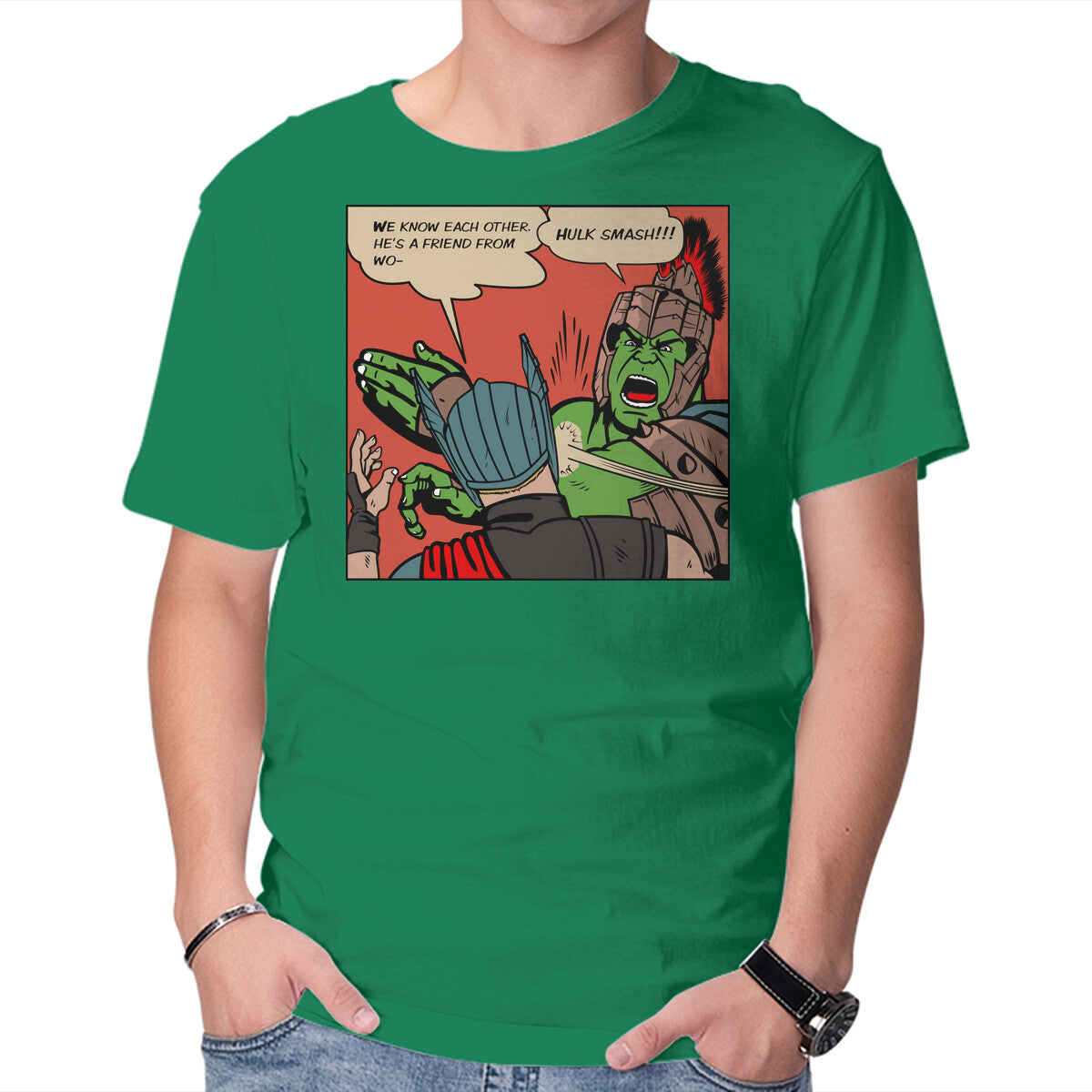 He's A Friend – Movie Graphic T-Shirt in green, product display