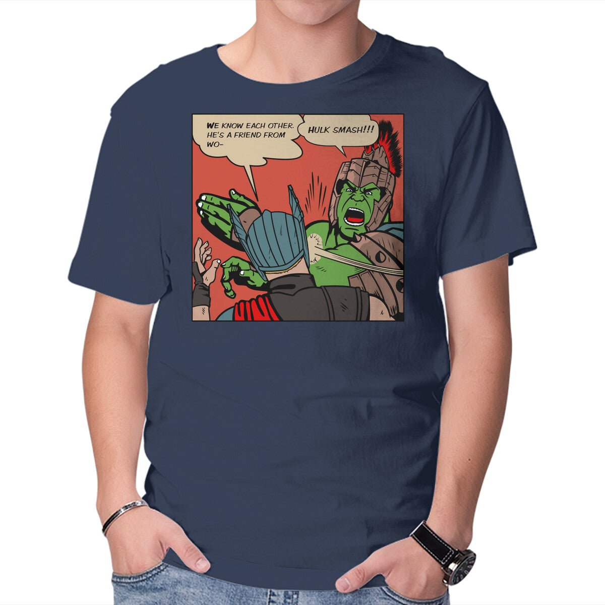 He's A Friend – Movie Graphic T-Shirt in navy, product display