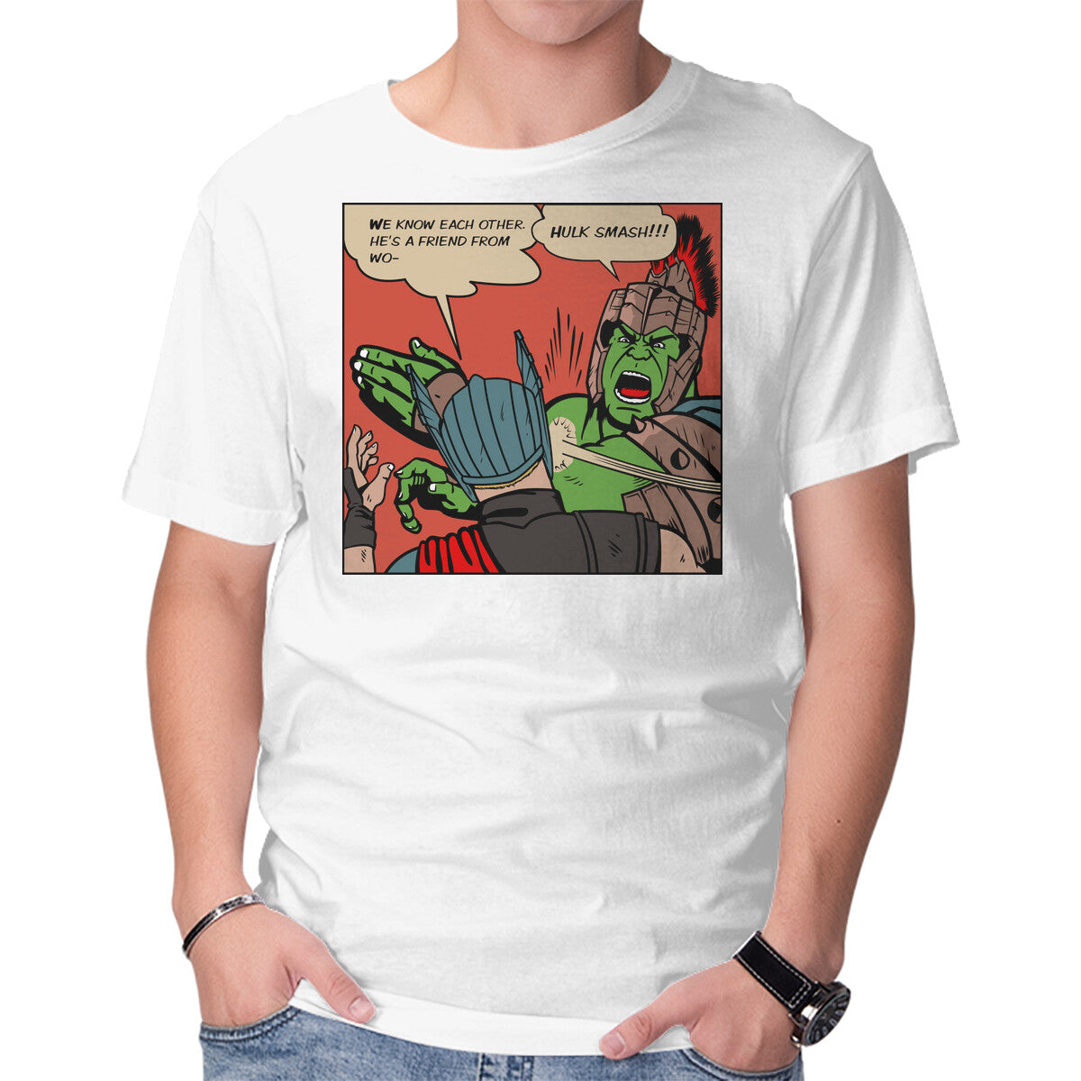 He's A Friend – Movie Graphic T-Shirt in white, product display