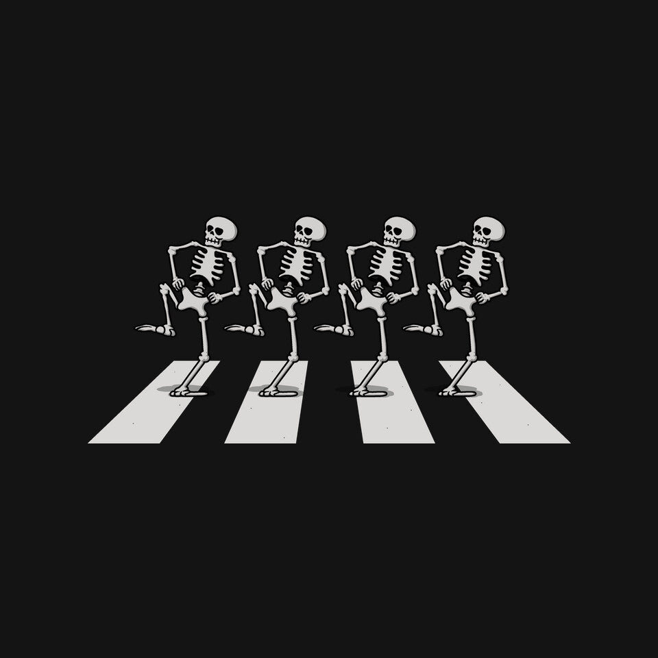 Bony Road – Horror Graphic T-Shirt design artwork for black graphic T-shirt