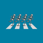 Bony Road – Horror Graphic T-Shirt design artwork for turquoise graphic T-shirt