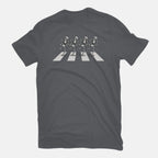Bony Road – Horror Graphic T-Shirt in charcoal, flat-lay product view