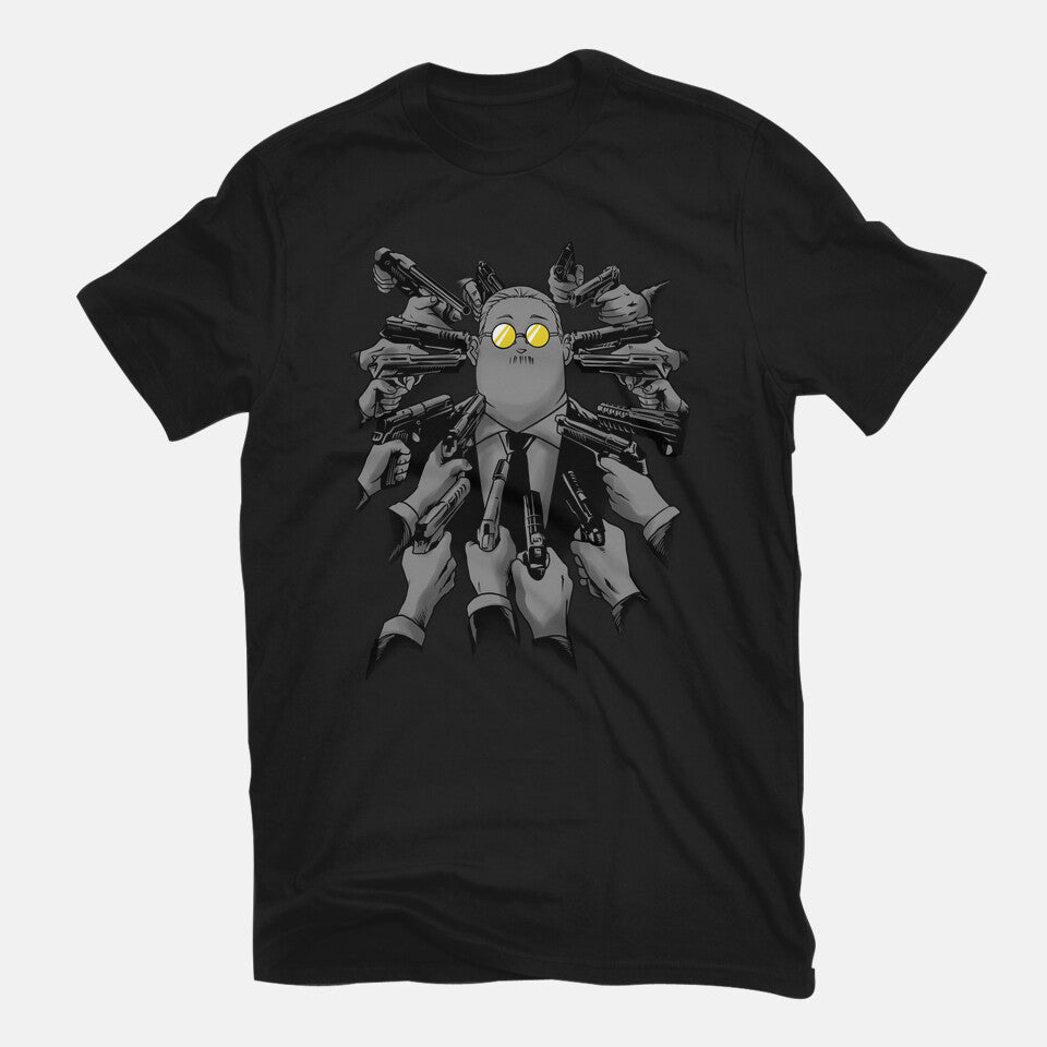 Sakamoto Vs Everybody – Anime Graphic T-Shirt in black, flat-lay product view