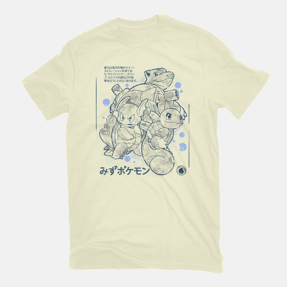 Water Starter Sumi-e – Anime Graphic T-Shirt