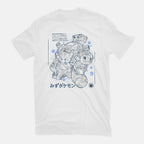 Water Starter Sumi-e – Anime Graphic T-Shirt in white, flat-lay product view
