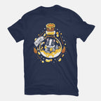 Loyal Potion – Fantasy Graphic T-Shirt in navy, flat-lay product view