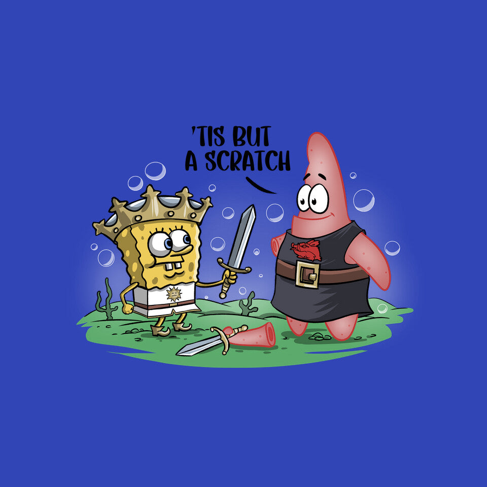 The Holy Grail Under The Sea – Movie Graphic T-Shirt design artwork for royal blue graphic T-shirt