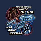 To The Stars And Back – Sci-Fi Graphic T-Shirt design artwork for navy graphic T-shirt