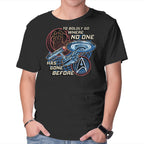 To The Stars And Back – Sci-Fi Graphic T-Shirt in black, product display