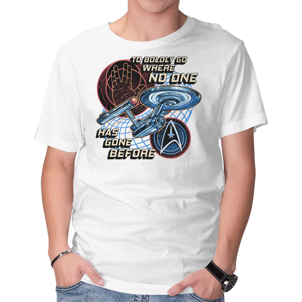 To The Stars And Back – Sci-Fi Graphic T-Shirt in white, product display