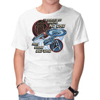 To The Stars And Back – Sci-Fi Graphic T-Shirt in white, product display