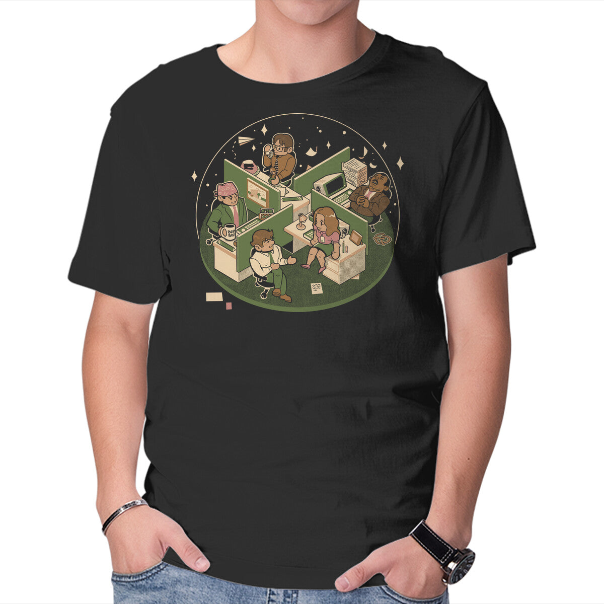 Dunder Lumon Company – Funny Graphic T-Shirt in black, product display