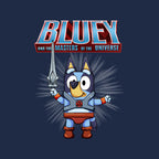 Bluey And The Masters Of The Universe – Dog Graphic T-Shirt design artwork for navy graphic T-shirt