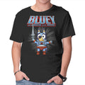 Bluey And The Masters Of The Universe – Dog Graphic T-Shirt in black, product display