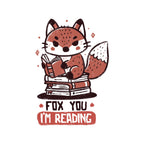 Fox You I'm Reading – Animal Graphic T-Shirt design artwork for white graphic T-shirt