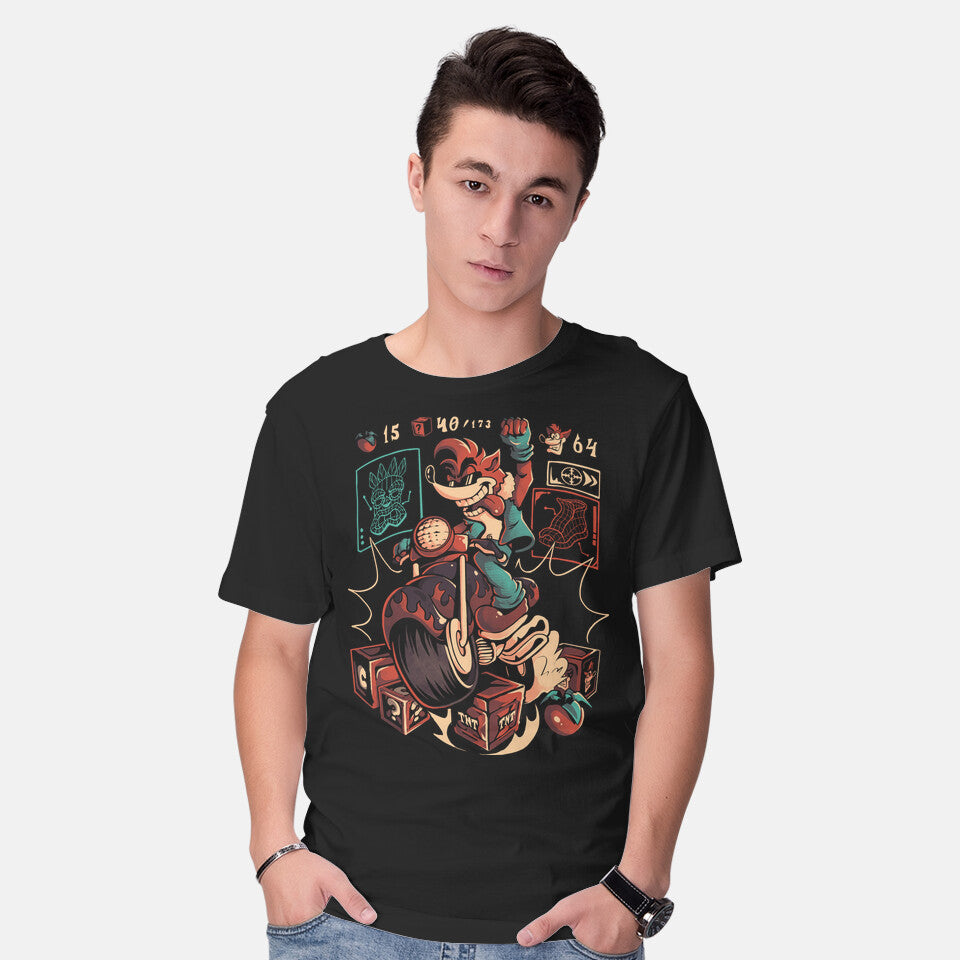 Model wearing black Cybercoot – Gaming Graphic T-Shirt