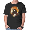 Astromech Night – Sci-Fi Graphic T-Shirt in black, product display