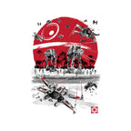 Battle On The Beach – Sci-Fi Graphic T-Shirt design artwork for white graphic T-shirt