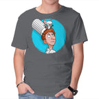 Controller – Movie Graphic T-Shirt in charcoal, product display