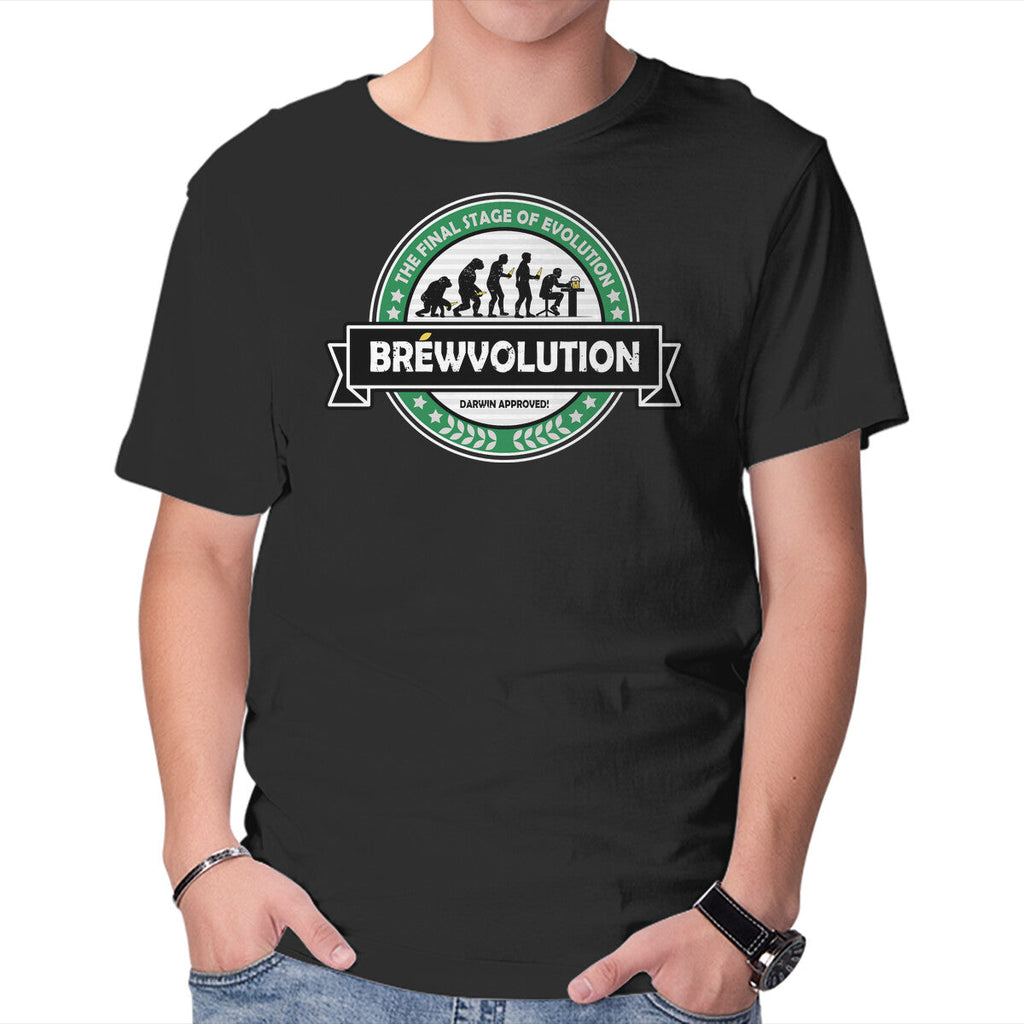 Brewvolution – Funny Graphic T-Shirt in black, product display
