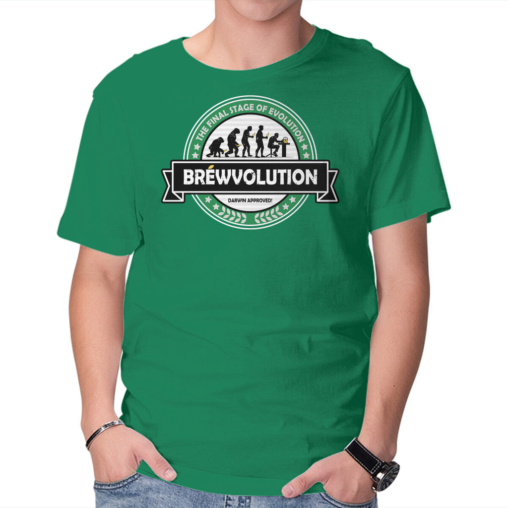 Brewvolution – Funny Graphic T-Shirt in green, product display