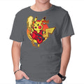 Pikaken – Anime Graphic T-Shirt in charcoal, product display