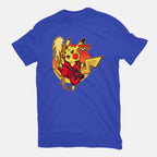 Pikaken – Anime Graphic T-Shirt in royal blue, flat-lay product view