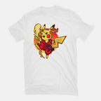 Pikaken – Anime Graphic T-Shirt in white, flat-lay product view